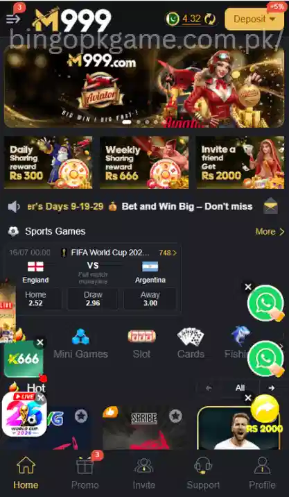 M999 Game APK interface download 2026