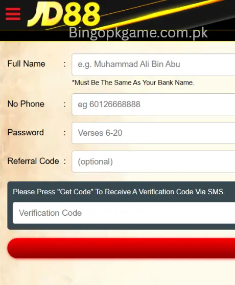 jd88 game How to Register